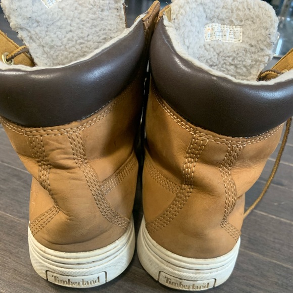 Timberland Tan/White Boots Women’s 7.5 - Picture 4 of 9